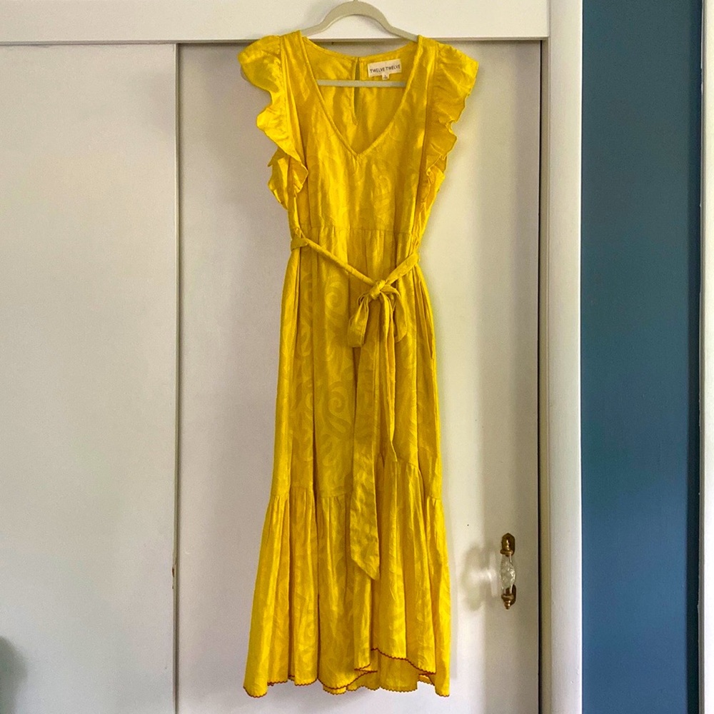 TWELVE TWELVE BY ANTHROPOLOGIE midi dress size S